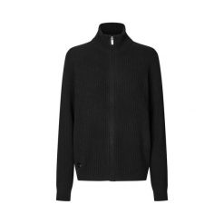 Sweter zapinany na zamek Kingsland Andre. Czarne swetry męskie KINGSLAND, l, z aplikacjami, z dzianiny, eleganckie, bez kołnierzyka, bez ramiączek. Za 710.50 zł.