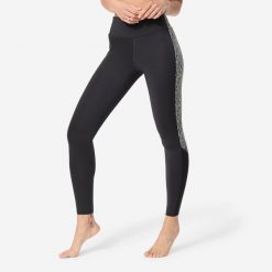 Dół stroju legginsy do gimnastyki w wodzie/aquabike damskie Nabaiji Monica. Czarne legginsy damskie NABAIJI, bez wzorów. Za 89.99 zł.
