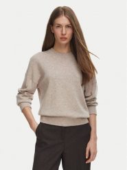 Tommy Hilfiger Sweter WW0WW51459 Beżowy Regular Fit. Brązowe swetry nierozpinane damskie Tommy Hilfiger, s, bez wzorów, z kaszmiru, bez kołnierzyka, bez ramiączek. Za 1,299.00 zł.