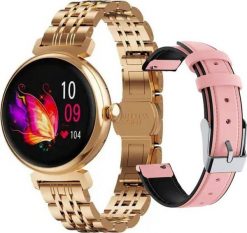 Smartwatch Rubicon RNCF21 Różowe złoto. Czerwone zegarki smartwatch Rubicon, bez wzorów. Za 194.00 zł.