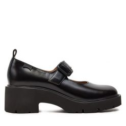 Półbuty Camper. Czarne półbuty damskie Camper, bez wzorów, bez obcasa, na obcasie, bez zapięcia. Za 529.99 zł.