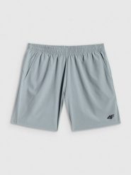 4F Spodenki treningowe szybkoschnące męskie - szare M. Szare szorty męskie 4F, bez wzorów, z dzianiny. Za 99.99 zł.