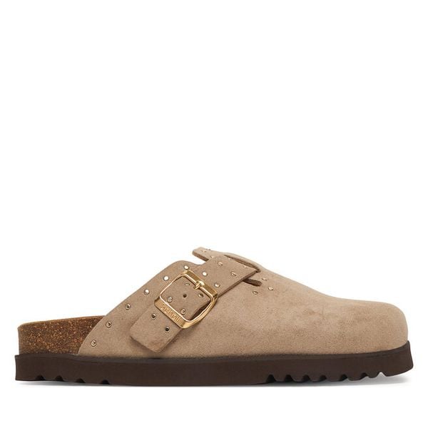Klapki Scholl. Brązowe klapki damskie Scholl, bez wzorów, bez obcasa, bez zapięcia. Za 454.99 zł.