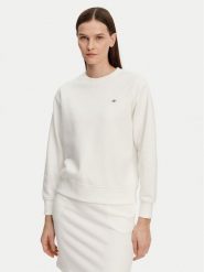 Gant Bluza Shield 4201414 Écru Relaxed Fit. Bluzy damskie GANT, l, bez wzorów, z bawełny, bez ramiączek, bez kaptura. Za 449.99 zł.