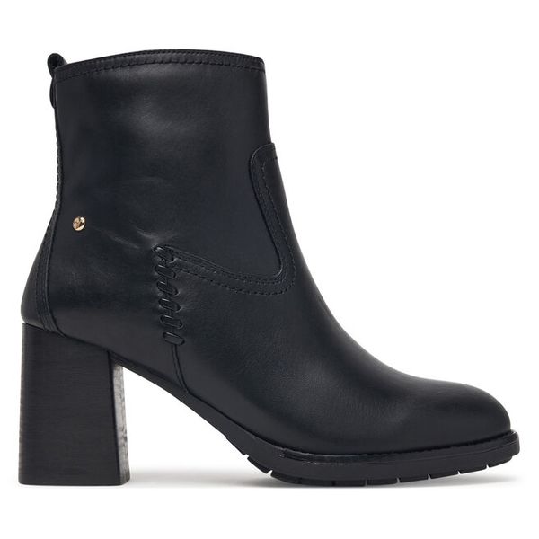 Botki Pikolinos. Czarne botki damskie Pikolinos, bez wzorów, bez obcasa, na słupku, bez zapięcia. Za 799.99 zł.