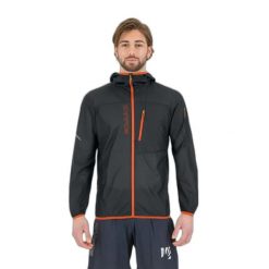 Kurtka przeciwdeszczowa z kapturem Karpos Lavaredo. Brązowe kurtki sportowe męskie KARPOS, l, bez wzorów, z tkaniny, z kapturem, do biegania. Za 559.40 zł.