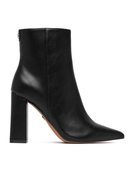 Nine West Botki CEO-HANA-02 Czarny. Czarne botki damskie Nine West, bez wzorów, ze skóry, bez obcasa, na słupku, bez zapięcia. Za 279.99 zł.