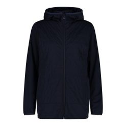 Kurtka damska turystyczna CMP 35Z5476. Niebieskie kurtki sportowe damskie CMP, l, bez wzorów, z softshellu, bez ramiączek, z kapturem, trekkingowe. Za 465.60 zł.