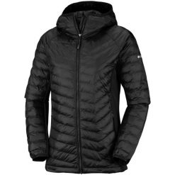 Kurtka Sportowa Z Kapturem Damska Columbia Powder Pass. Niebieskie kurtki sportowe damskie Columbia, s, bez wzorów, bez ramiączek, z kapturem. Za 429.99 zł.
