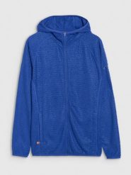 4F Bluza trekkingowa Primaloft Active damska - niebieska S. Niebieskie bluzy damskie 4F, l, bez wzorów, z materiału, klasyczne, bez ramiączek, z kapturem. W wyprzedaży za 139.99 zł.
