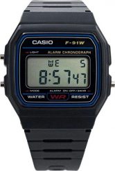 Zegarek Casio F-91W-1YEG Unisex. Zegarki damskie Casio, bez wzorów. Za 68.99 zł.