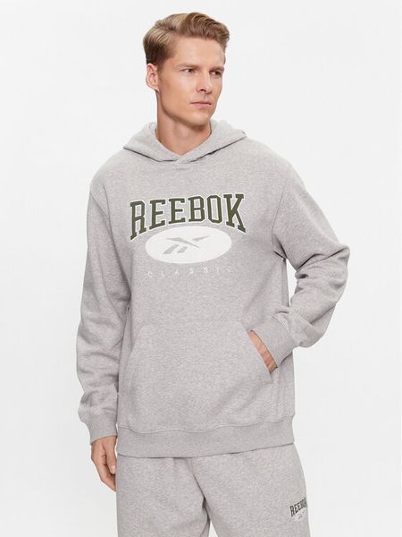 Reebok Bluza Archive Essentials IM1529 Szary Regular Fit. Szare bluzy męskie Reebok, m, bez wzorów, z bawełny, bez ramiączek, bez kaptura. Za 189.99 zł.