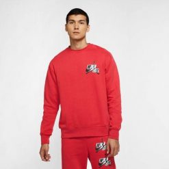 Bluza dresowa Air Jordan Jumpman Fleece. Czerwone bluzy damskie Jordan, bez wzorów, z dresówki, sportowe, bez ramiączek, bez kaptura. Za 209.00 zł.
