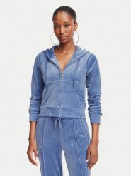 Juicy Couture Bluza Madison JCWAS225306 Niebieski Slim Fit. Niebieskie bluzy damskie Juicy Couture, s, bez wzorów, z syntetyku, bez ramiączek, bez kaptura. Za 346.99 zł.