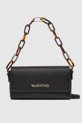 VALENTINO Czarna torebka Bercy. Czarne listonoszki damskie Valentino by Mario Valentino, bez wzorów, bez dodatków. W wyprzedaży za 391.99 zł.