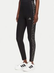 Adidas Legginsy Seasonal Essentials Print 3-Stripes KS7984 Czarny Slim Fit. Czarne legginsy damskie Adidas, bez wzorów, z bawełny. Za 149.99 zł.