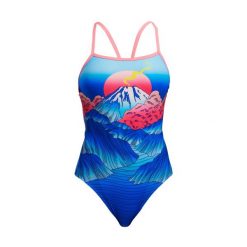 Strój kąpielowy damski Funkita Smokin Hot Single Strap. Niebieskie stroje kąpielowe damskie Funkita, m, bez wzorów, z poliesteru. Za 259.00 zł.