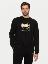 KARL LAGERFELD Bluza 705462 551900 Czarny Regular Fit. Czarne bluzy męskie KARL LAGERFELD, m, bez wzorów, z bawełny, bez ramiączek, bez kaptura. Za 379.99 zł.
