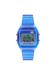 Adidas Zegarek AO Street Digital Two Crystal AOST25537 Niebieski. Niebieskie, cyfrowe zegarki męskie Adidas, bez wzorów. Za 439.99 zł.