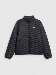 4F Kurtka z wypełnieniem syntetycznym męska - czarna L. Czarne kurtki męskie 4F, l, bez wzorów, z materiału, klasyczne, bez kaptura. Za 249.99 zł.