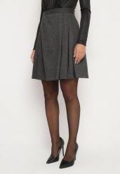 Szara Spódnica w Stylu Preppy z Szerokimi Plisami Enaliea. Szare spódnice damskie Born2be, na co dzień, na jesień, m, bez wzorów, z wiskozy, eleganckie, mini, koszulowe. Za 129.99 zł.