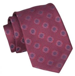 Krawat - ALTIES - Czerwony, Grochy Duże. Czerwone krawaty i muchy Alties, bez wzorów, z tkaniny, eleganckie. Za 49.00 zł.