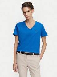 Beverly Hills Polo Club T-Shirt P-SS26W-TS516518 Niebieski Regular Fit. Niebieskie t-shirty damskie Beverly Hills Polo Club, xs, bez wzorów, z bawełny, bez kołnierzyka, bez ramiączek. Za 139.99 zł.