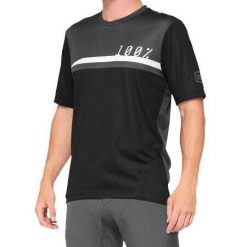 Koszulka rowerowa męska 100% Airmatic Jersey SS. Czarne bluzy męskie 100%, m, bez wzorów, z jersey, sportowe, bez ramiączek, bez kaptura. Za 129.99 zł.