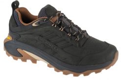 Buty trekkingowe męskie, Moab Speed 2 Ltr Wp. Czarne trekkingi męskie Merrell, z materiału, przed kostkę, bez zapięcia. Za 599.00 zł.