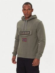 Napapijri Bluza Burgee Wint 4 NP0A892T Zielony Regular Fit. Zielone bluzy męskie Napapijri, m, bez wzorów, z bawełny, bez ramiączek, bez kaptura. Za 529.99 zł.