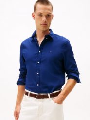 Tommy Hilfiger koszula casual Mężczyźni Slim Fit Bawełna niebieski, XXL. Niebieskie koszule męskie Tommy Hilfiger, m, bez wzorów, z bawełny, casualowe, bez kołnierzyka, bez ramiączek. Za 299.95 zł.