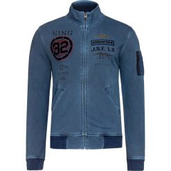Bluza AERONAUTICA MILITARE. Niebieskie bluzy męskie Aeronautica Militare, z aplikacjami, militarne, bez ramiączek, bez kaptura. W wyprzedaży za 582.00 zł.
