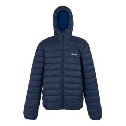 Męska Ocieplana Kurtka Z Kapturem Marizion. Niebieskie kurtki męskie Regatta, m, bez wzorów, z puchu, sportowe, z kapturem. Za 238.99 zł.