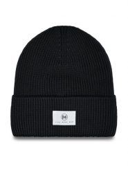 Buff Czapka Knitted 132330.999.10.00 Czarny. Czarne czapki damskie Buff, na zimę, bez wzorów, z bawełny. Za 129.99 zł.