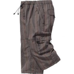 Spodnie 3/4 Loose Fit bonprix w kratę. Brązowe spodnie sportowe męskie bonprix, m, bez wzorów. Za 55.99 zł.