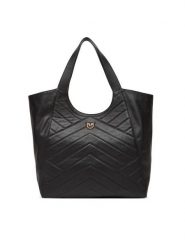 PINKO Torebka Tote Bag PE 25 PLTT 104536 A2AO Czarny. Czarne shopperki damskie Pinko, bez wzorów, ze skóry, bez dodatków. Za 1,099.00 zł.