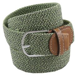 Pleciony Pasek Elastyczny, Casualowy, Parciany -ALTIES - Zielony Melanż. Zielone paski męskie Alties, z elastanu. Za 59.00 zł.