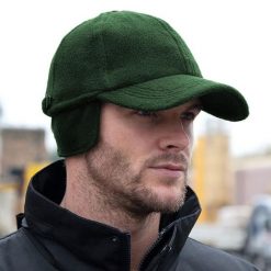 Czapka Baseballowa Active Winter Fleece. Niebieskie czapki damskie RESULT, bez wzorów, z materiału. Za 49.99 zł.