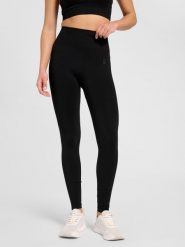 Damskie legginsy Hummel. Czarne legginsy damskie Hummel, bez wzorów, z materiału. Za 130.50 zł.