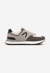 Szare Sznurowane Buty Sportowe Sneakersy na Płaskiej Podeszwie z Ozdobną Naszywką Tiresi. Szare buty sportowe męskie Born2be, z aplikacjami, z jeansu, bez zapięcia. Za 109.99 zł.