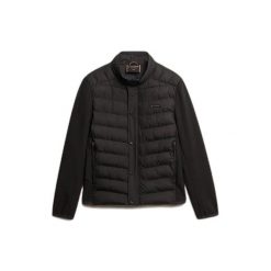 Kurtka Superdry Popper Softshell. Czarne kurtki męskie Superdry, xl, z aplikacjami, z softshellu, bez kaptura. Za 429.70 zł.