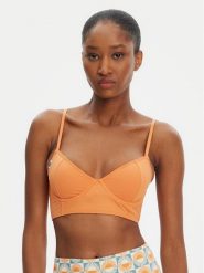 Quiksilver Góra od bikini Melly Top EQWX303137 Miedziany. Brązowe bikini Quiksilver, bez wzorów, z syntetyku. Za 109.99 zł.