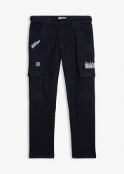 Dżinsy ze stretchem, relaxed fit, z wygodnym pasem, straight. Niebieskie jeansy męskie bonprix, z jeansu. Za 69.99 zł.
