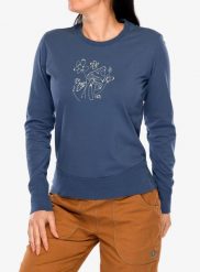 Bluza wspinaczkowa damska E9 Micol. Niebieskie bluzy damskie E9, l, bez wzorów, z bawełny, bez ramiączek, bez kaptura. Za 219.99 zł.