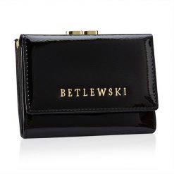 Portfel damski BETLEWSKI ZBPD-BS-14 CZARNY. Czarne portfele damskie Betlewski, ze skóry. Za 139.99 zł.