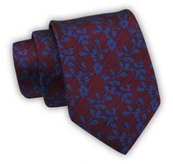 Krawat Alties (7 cm) - Bordowy, Kwiatowy Wzór. Czerwone krawaty i muchy Alties, bez wzorów, z tkaniny, eleganckie. Za 49.00 zł.
