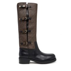 Kozaki MICHAEL Michael Kors. Czarne kozaki damskie MICHAEL Michael Kors, bez wzorów, bez obcasa, na płaskiej podeszwie, bez zapięcia. Za 1,579.00 zł.