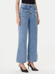 Morgan Jeansy 241-PWIDE Niebieski Wide Leg. Niebieskie jeansy damskie Morgan, bez wzorów, z bawełny. Za 279.99 zł.