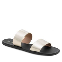 Klapki JENNY. Żółte klapki damskie Jenny, bez wzorów, bez obcasa, bez zapięcia. Za 49.99 zł.