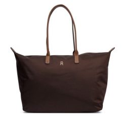 Torebka Tommy Hilfiger. Brązowe shopperki damskie Tommy Hilfiger, bez wzorów, bez dodatków. Za 449.99 zł.